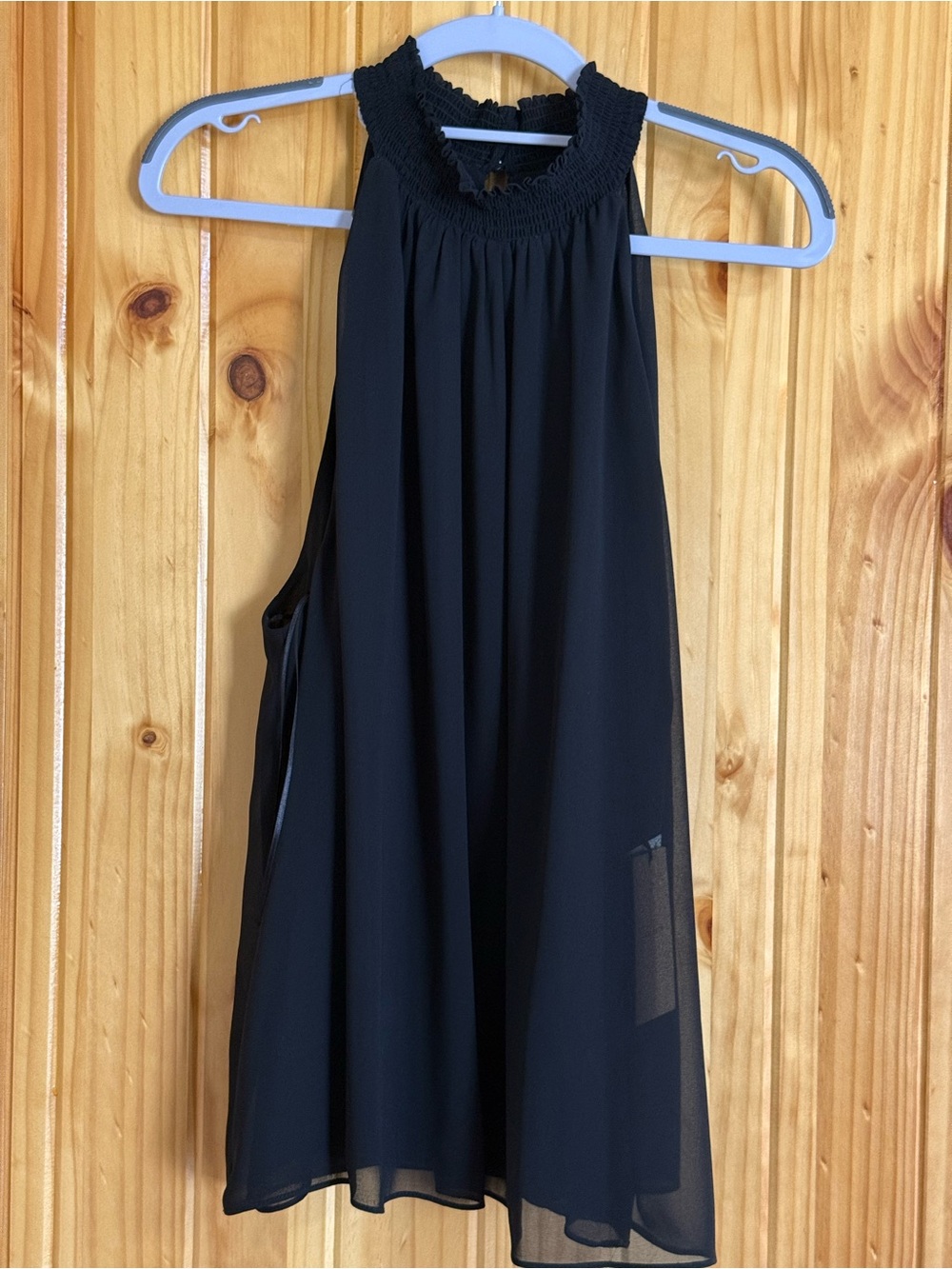 Halogen Nordstrom’s Black Halter Neck Chiffon Tunic NWT
